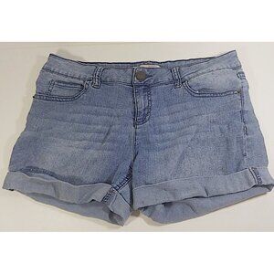 No Boundaries Shorts Size 13 Blue Jean Denim Cuffed Medium Wash